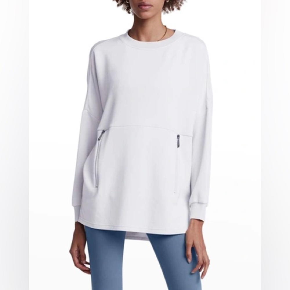 VARLEY
Bayliss Zip-pocket Sweatshirt In Ice Marl